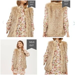 TopShop Faux Fur Vest US Size 8
